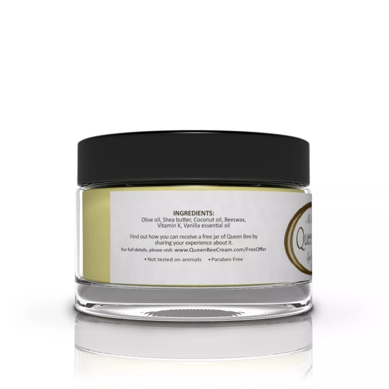 QUEEN BEE #1 Organic Under Eye Cream: Remove Dark Circles,