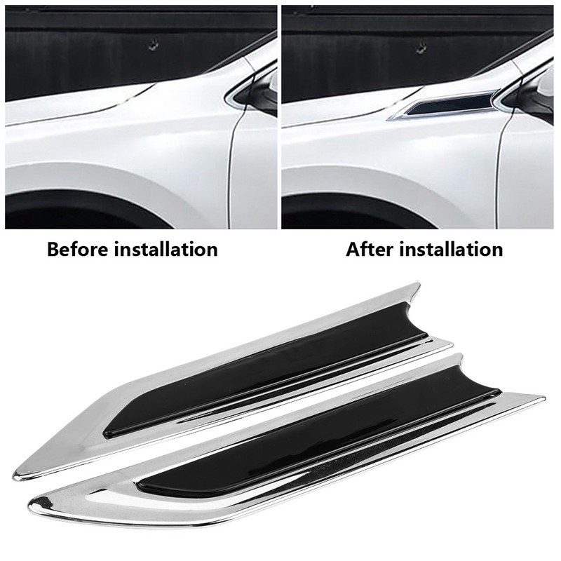 2 pcs Car Side Body Hood Emblem Cover Trim for