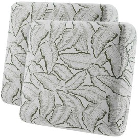 Fuloon Seat Cushion Covers, Stretch Couch Slipcovers Sofa Cushion Protective Solid Chair Slipcovers Washable Suitable for Armchair Loveseat Sofa 2 PC Army Green