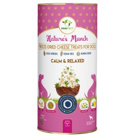 Nature's Munch Freeze-Dried Cheese Treats - Calm and Relax Cheese Snacks for Dogs | Hypoallergenic Dog Treats, Grain-Free (2.65oz)