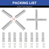 SeekLiny 16PcsT-Track Intersection for Woodworking with Screws,Double-Cut Jig Profile Universal