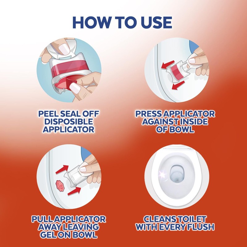 Lysol Click Gel Automatic Toilet Bowl Cleaner, Toilet Gel Stamp,