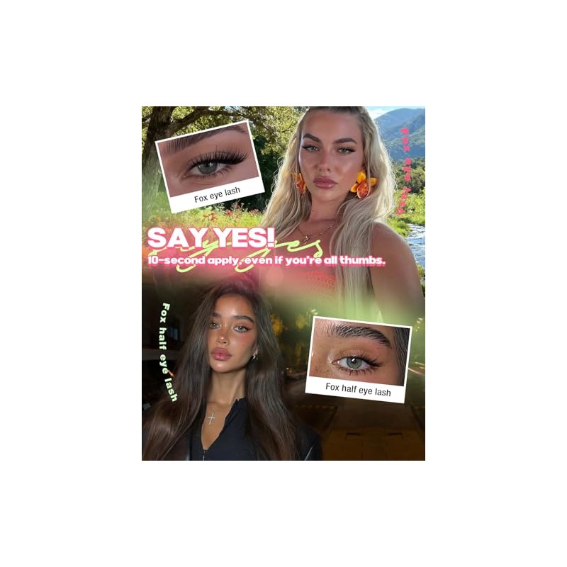 Fox Eye Eyelash Clusters Natural Volume Lashes Clusters Cat Eye