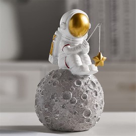 WANGCL Astronaut Statues Astronaut Figure Sculpture Spaceman Statue Desk Accessories Kids Boys Bedroom Decoration Astronaut Theme Decoration Ornament #1