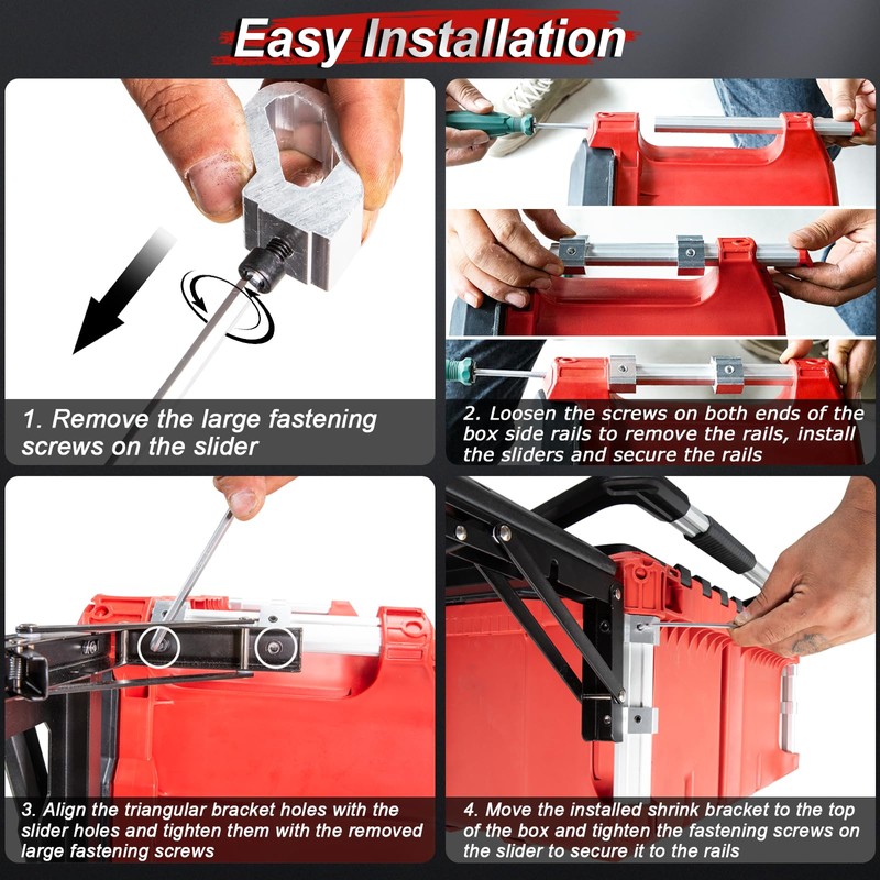 DNShorix Folding Packout Mount Compatible with Packout Toolbox Side Storage,
