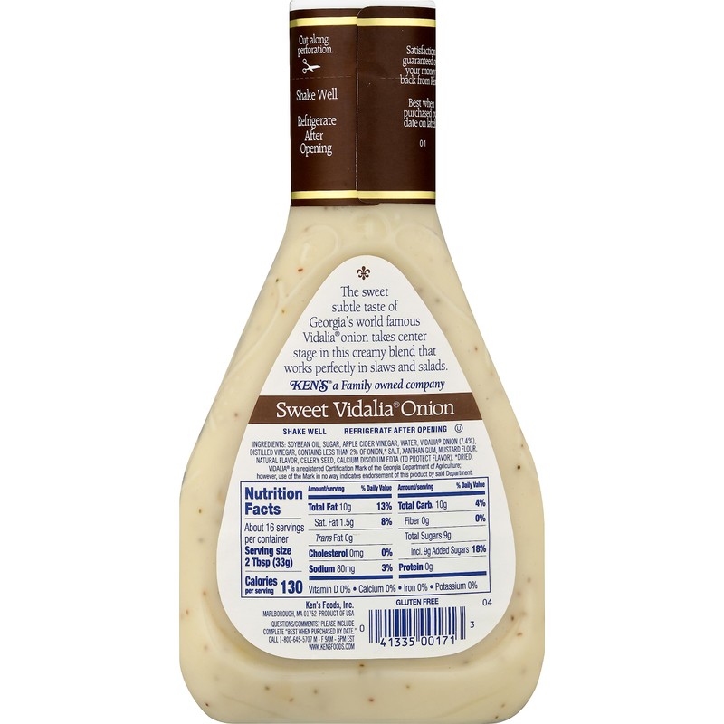 Ken's Steak House Sweet Vidalia Onion Dressing, 16 OZ (Pack