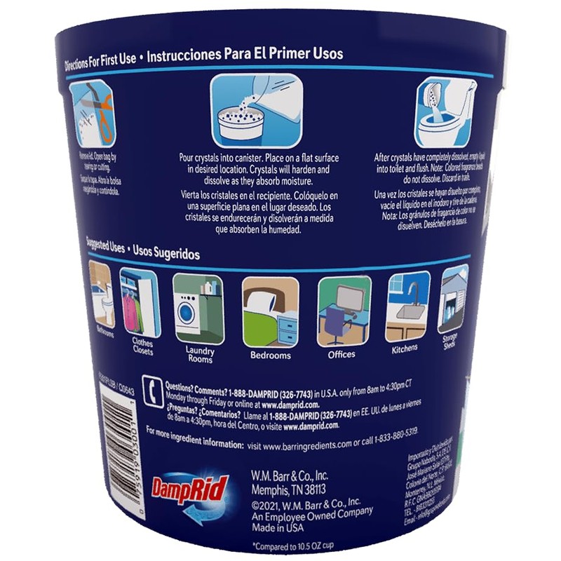 Damp Rid Refillable Moisture Absorber, Pure Linen 11 oz., Moisture