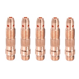 sourcing map 5Pcs TIG Welding Collet Body 10N25 (1/8") Bore Diameter Copper Consumables for WP-17, WP-18, and WP-26 Series Welding Torch Collet Body