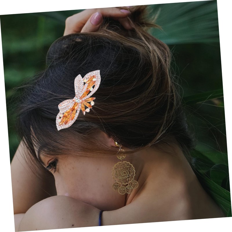 Healeved 2pcs Butterfly Hair Clips - Rhinestone Hair Claw Clips