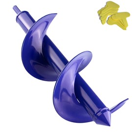 Garden Hole Digger Auger for Planting Bulbs Seedlings,Bulb Planting Auger,Heavy Duty Garden Extended Spiral Auger Drill Bit,Powerful Planting Auger,Long Handle Garden Bulb Planter Tools 10x30cm