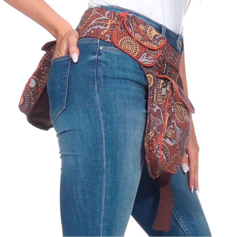 Kunst und Magie Mandala Pattern Double Waist Bag Festival Waist