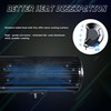 SLARY 12 Inch 72W LED Light Bar White/Amber Flasing Strobe