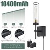 Wall Sconces,Battery Operated Wall Sconce 10400mAh Black and Gold Fast