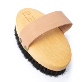 ruhi® Ionic Body Dry Brush, Energy Brush, Copper Brush for Dry Brushing, Massage, 100% Natural Bristles, Made in Germany, Against Cellulite, FSC Certified Beech Wood