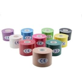 Cinta Kinesiológica Tatudemia Resistente al Agua para Deporte y Recuperación, 5 cm x 5 m