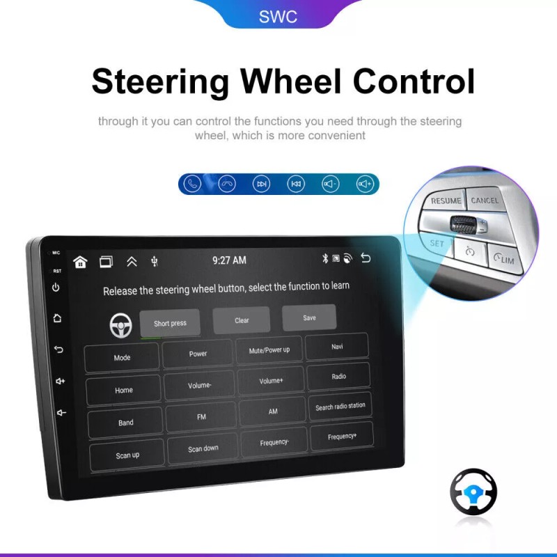 JOYINCAR 10" Double 2 Din Android Touch Screen Car Stereo