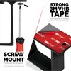 Under Desk Power Strip Mount Holder Raceway, Adhesive & Screw