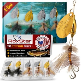 RoxStar Fly Strikers Proven Nationwide to Out-Fish Any Spinner | Hand-Tied in The USA | Most Versatile Fishing Spinner Ever! Trout, Bass, Steelhead (1/8oz S1)