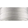 1/8" Coated to 3/16" Diameter, 7x19 Construction, Clear Vinyl Coated Cable (200 ft Reel)
