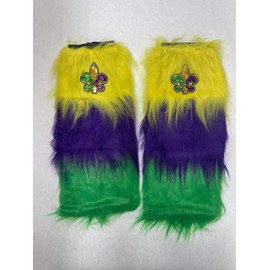 infinite beauty Mardi Gras Leg Warmers W Fleur De Lis, Mardi Gras Boot Cover NEW Parade outfit
