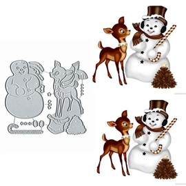 Cutting Dies for Christmas Snowman Deer Stag Snowflake Lamp Cutting Dies DIY Scrapbooking Decorative Embossing Paper Scrapbooking Card Making