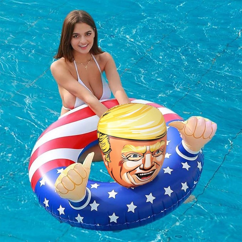 NINOSTAR Pool Float Trump 2024 Inflatable Raft Pool Ring XL