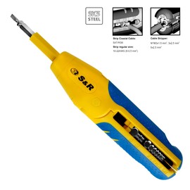 S&R Multi Universal Wire Stripper/Cable Cutter 3 x 1.5 mm/PZ2 Bit Holder and Slotted 4.0 mm Cable Stripper Low Voltage 8-13 mm Cable for Satellite 20AWG/RG6 and RG59 Cable Stripper Stripper
