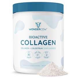WONDERCOW WONDERCOW Collagen Peptides Powder w/Bovine Colostrum, Naturally-Sourced Hydrolyzed Bone Collagen Powder, Hair Skin Nail & Joint Support,Type I & III Grass-Fed Collagen Supplements for Women & Men