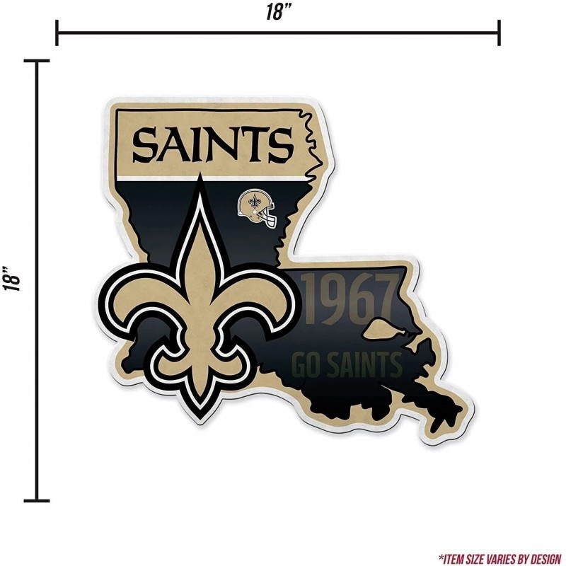 Rico Industries New Orleans Saints Pennant State Shape 18 Inch
