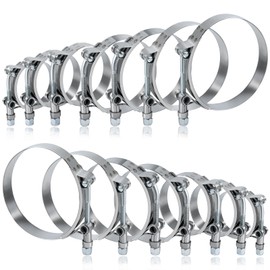 SPEEDWOX 14pcs T-Bolt Hose Clamps 7 Sizes 304 Stainless Steel Heavy Duty Adjustable Tube Clamps Working Range 32-91mm for 1" 1.25" 1.5" 1.75" 2" 2.5" 3" Hose 304 Stainless Steel Turbo Intake Clamp