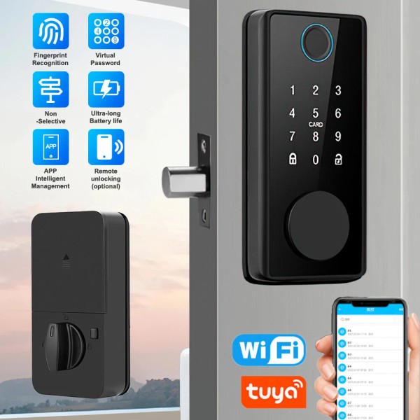 Unbranded Smart Door Lock Fingerprint Digital Password Card Lock Key
