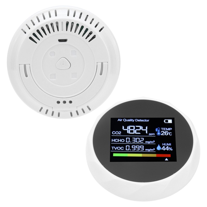 Air Quality Detector Multifunction TVOC CO2 Detector Digital Temperature Humidity