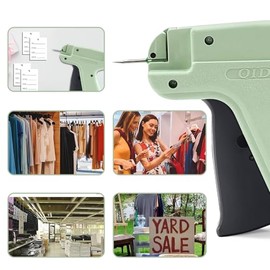 JESWO Pistola Etiquetadora de Ropa, 5 Agujas y Sujetadores de Púas de 1000 Piezas, Etiquetas de Ropa Y Etiquetas de Precio Pistola, Pistolas de Fijación de Etiquetas