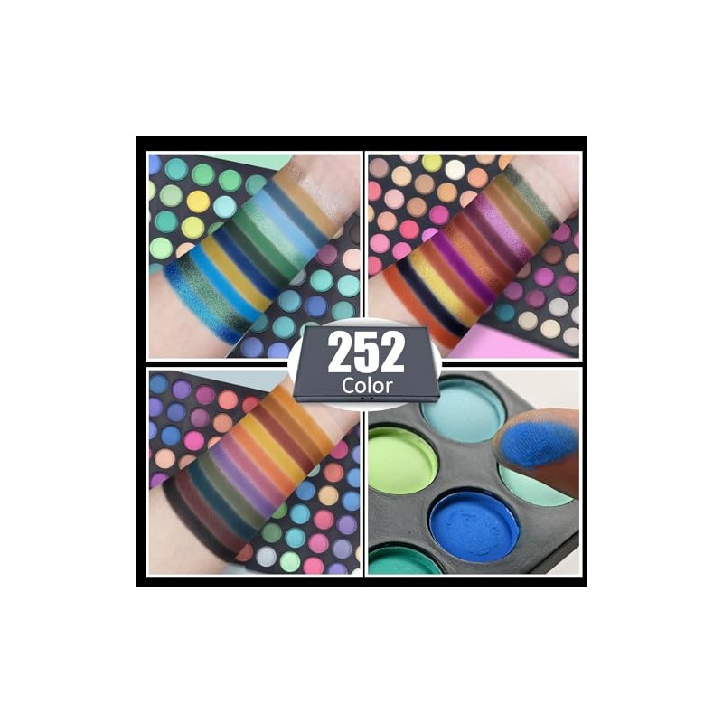 Pure Vie Professional 252 Colors EyeShadow Palette Makeup Contouring Kit