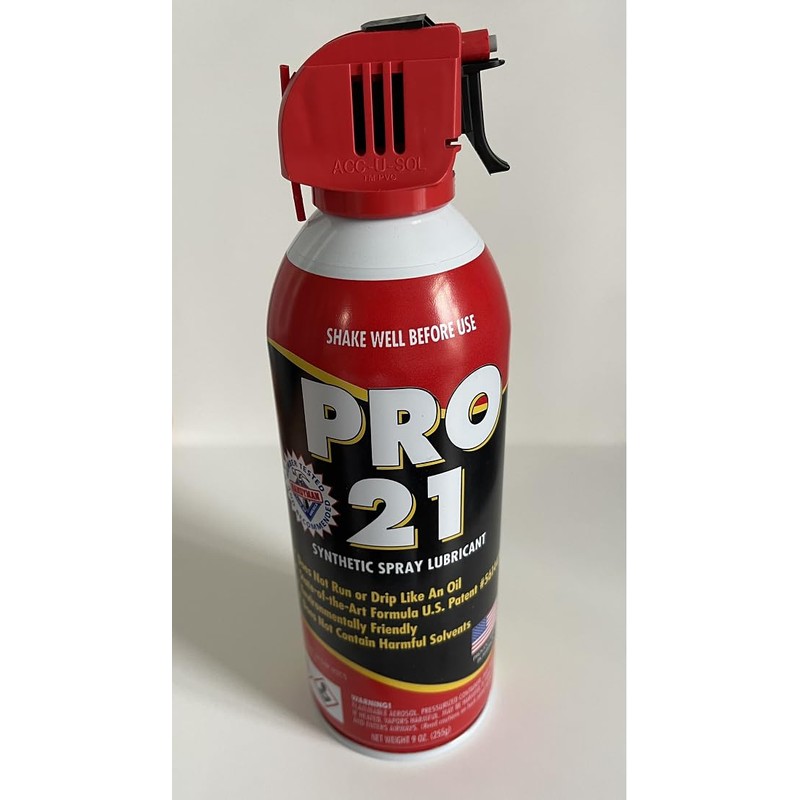 Pro 21 Synthetic Spray Lubricant Multi-Purpose No-Drip Formula Great for