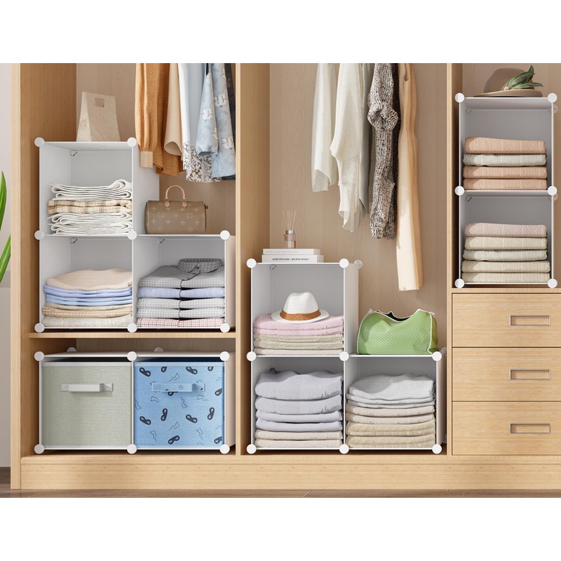 Stackable Closet Organizers and Storage 6 Cube Storage Organizer Closet