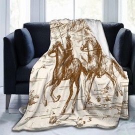 Gbuzozie American Wild West Desert - Manta de forro polar ligera y ultra suave para sofá, cama, camping, viajes, manta de microfibra súper suave y acogedora de 50 x 40 pulgadas