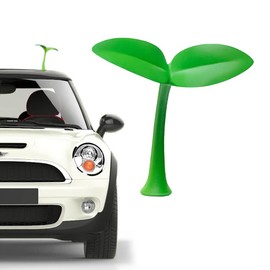 Universal Lovely Creative Green Grass Bean Sprout Car Exterior Helmet Sticker Decal Ornaments，Car Roof Decoration 3D Bumper Hood Stickers,
