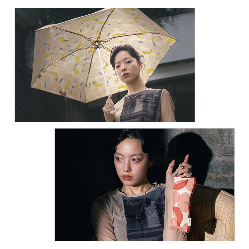[2025] Wpc. 4476-125-002 Folding Umbrella, Omena, Mini, Yellow, Rain Umbrella,