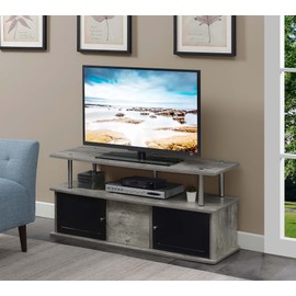 Convenience Concepts Designs2Go 50 inch TV Stand with 3 Storage Cabinets and Shelf, Faux Birch/Black