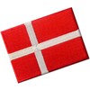 Denmark Flag Embroidered Patch Danish Iron On Sew On National