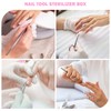 Soiiw Nail Tool Sterilizer Box Pink,Fully Transparent Plastic Sterilization Tray