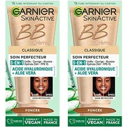 GARNIER Skin Active – BB Creme – All-in-1-Perfektionspflege – Einheitlich, mattiert & spendet Feuchtigkeit, LSF 25, Hyaluronsäure & Aloe Vera, Vegan & Cruelty Free – für Mischhaut bis fettige Haut –