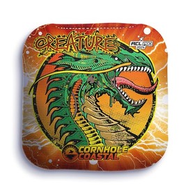 Cornhole Coastal Set of 4 Regulation Professional Corn Hole Bags for Cornhole Toss Games - for All Skill Levels (Creature, Dragon Orange)