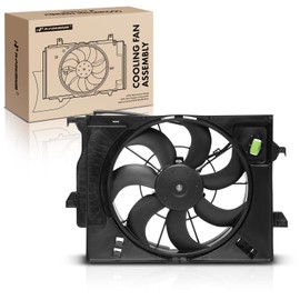 A-Premium Engine Radiator Cooling Fan Assembly Compatible with Select Hyundai & Kia Models - Accent 2012-2013, Veloster 2012-2014, Rio 2012-2017 - Replace# 253801W150, 253801W152
