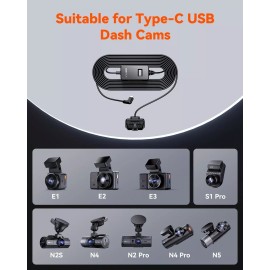 Vantrue OBD Hardwiring Cable for  USB-C Dashcams with LCD Screen (See listing)
