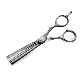 Offset Hair Thinning Shears, Barber Hair Thinning Scissors, Hairdressing Thinning Scissors for All Hair Type - Presentation Case