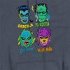 Popfunk Universal Monsters Monster Heads Unisex Adult Pull-Over Heather Hoodie,