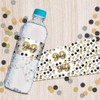 Confetti Polka Dot 90th Birthday Party Waterproof Water Bottle Sticker
