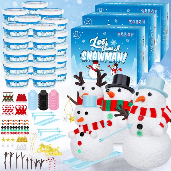 36 Pack Snowman Kit Set, Build a Snowman Christmas Craft,